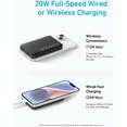 thumbnail image 4 of Anker Magnetic Power Bank 10,000mAh, Wireless Portable Charger, 20W Fast Charging Battery Pack with USB-C, Magsafe-Compatible with Magsafe,iPhone 15/15 Plus/15 Pro/15 Pro Max, iPhone 14/13/12 Series, 4 of 6