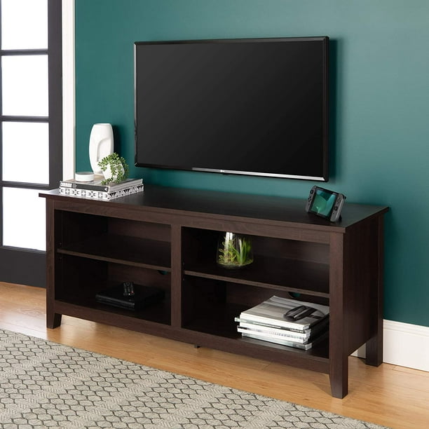 Walker Edison Wren Classic 4 Cubby TV Stand for TVs up to 65 Inches, 58