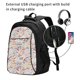 thumbnail image 2 of Balery Passport Stamp Mochila con carga USB para hombre y mujer - Mochila impermeable y antirrobo para laptop con puerto USB para viajes, trabajo, 2 of 7