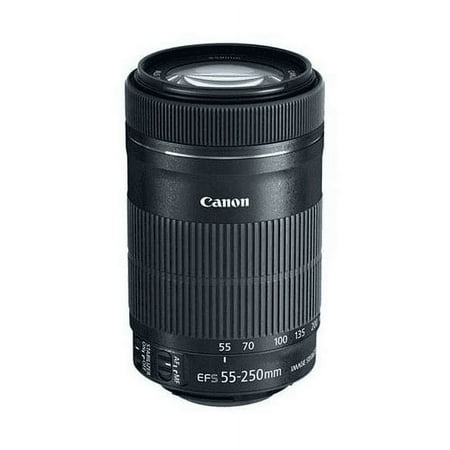 Canon - EF-S55-250mm F4-5.6 IS STM Telephoto Zoom Lens for EOS DSLR Cameras - Black