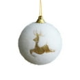 thumbnail image 3 of chaungfeng 6 Pcs Christmas Ball Ornaments, 2.36 Inch with Elk Snowflake Pattern Christmas Foam Plush Ball Ornaments, Hanging Decorations for Trees Fireplace Holiday Party Decor, 3 of 9
