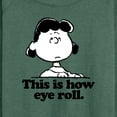 thumbnail image 3 of Peanuts - This Is How Eye Roll - Women's Lightweight French Terry Long Sleeve Shirt, 3 of 6