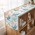 thumbnail image 6 of Table Runners 70 Inches Long Dress Scarves, Teal Red Coastal Farmhouse Coffee/Dining/Kitchen Table Decor, Holiday Table Runner, Beach Nautical Sea Turtle Coral Starfish 13x70 Inch, 6 of 9