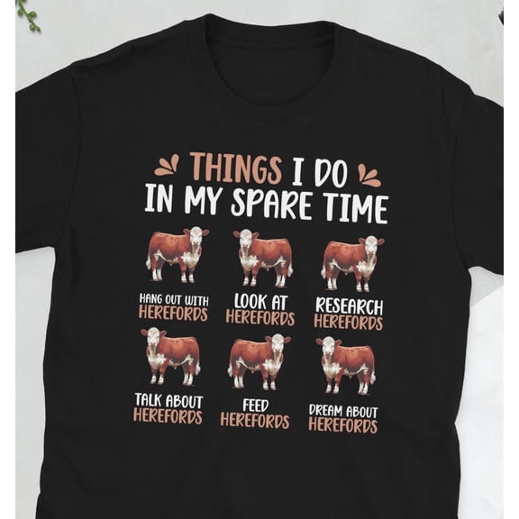 TOKAIPlus Funny Hereford Cow Lover Hereford Cattle Gifts Unisex T-Shirt