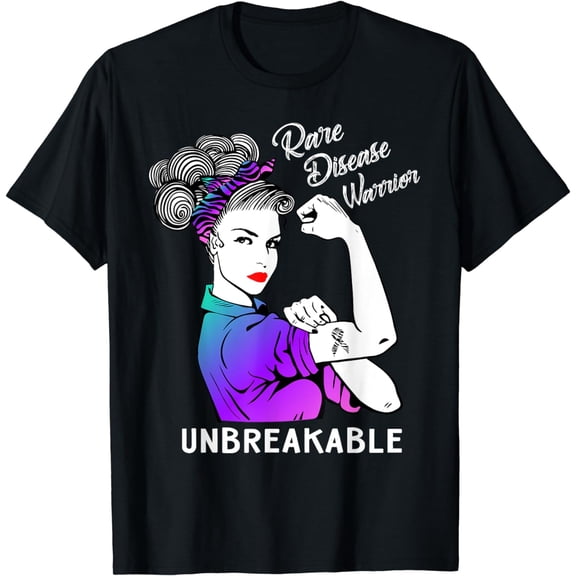 Rare Disease Warrior Unbreakable T-Shirt Awareness Gift