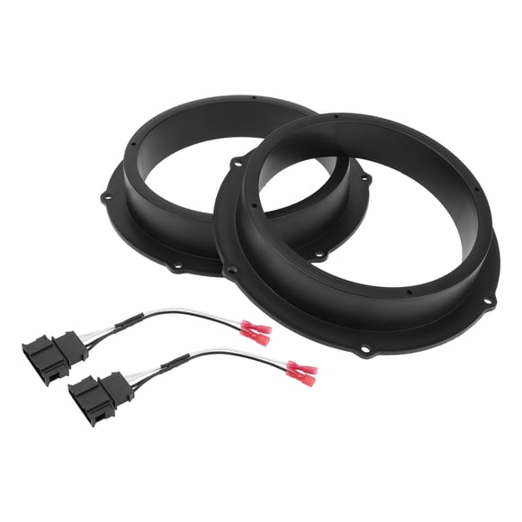 Anillo Espaciador de Altavoz Único Bargains Adaptador de Altavoz Tweeter para VW Caddy 2K 2003-2015 Negro Impermeable para 6.5" ABS 2 Juegos