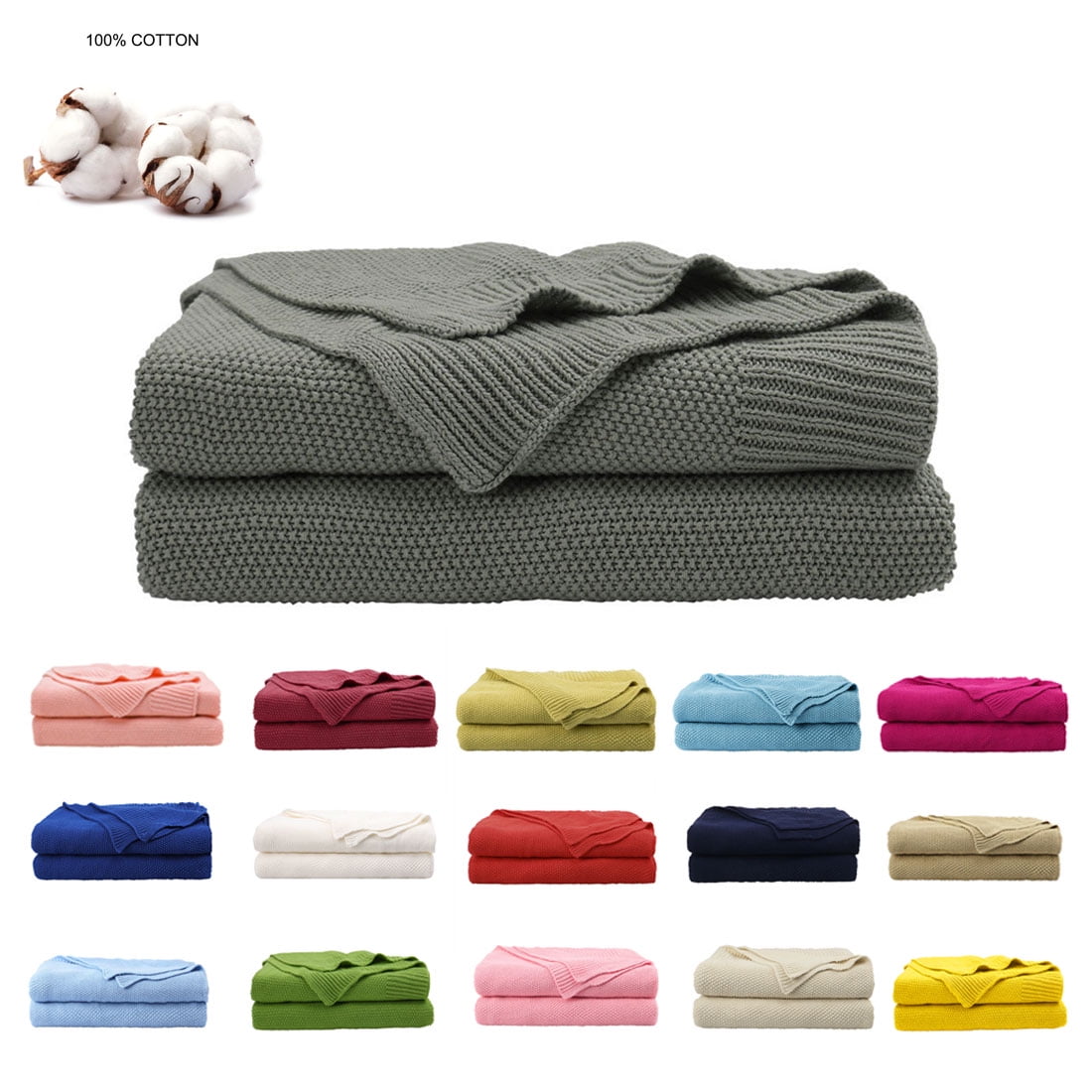Details about   Cotton Soft Knitted Blanket Pom Pom Sofa Bed Throw Couch Settee Towel Home Decor 