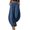 Blue, variant on Women's Frayed Hem Military Green Knit Flare Pants Boho Pants For Women Harem Pants Women Loose Pants