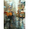 thumbnail image 2 of Lague, Mark 12x14 Black Ornate Wood Framed with Double Matting Museum Art Print Titled - Manhattan Orange Umbrella, 2 of 4