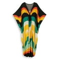 thumbnail image 4 of Geometric Printed Beach Maxi Dresses for Swimwear Women V neck Kaftan Summer Tunic Flowy Vacation Outfits Casual Caftan Robe Lightweight mumu Dress, 4 of 11