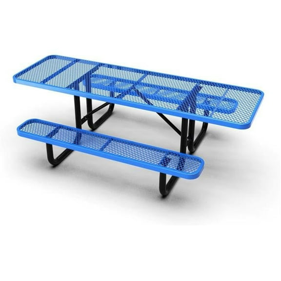 8ft commercial ADA picnic table - Thermoplastic coated - Blue