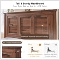 thumbnail image 4 of ACCOHOHO Farmhouse Queen Bed Frame, 1000 LBS Max with Bolt-on Rails & Center-Slat, 3 Drawer Storage, No Squeaks, No Box Spring Needed, King Size Bedroom Set & Camas，Brown, 4 of 5