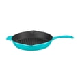thumbnail image 1 of Lava Cast Iron Spring Série 11" Émaillée Poêle Anti-Adhésive avec Becs Verseurs, Rond, Turquoise, 1 of 1