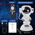 thumbnail image 3 of Proyector de astronauta con Control remoto, proyector de estrellas galaxia para fiesta en casa, cumpleaños, 3 of 8