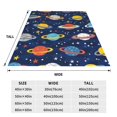 thumbnail image 2 of Yiaed Planets and Stars Pattern Fleece Throw Blanket,Fleece Throw Blankets for Couch & Bed All Season Use -60"x50", 2 of 6