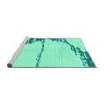 thumbnail image 2 of Ahgly Company Machine Washable Indoor Rectangle Abstract Turquoise Blue Modern Area Rugs, 5' x 7', 2 of 4