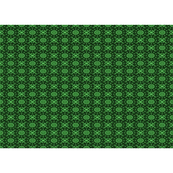 Ahgly Company Machine Washable Indoor Rectangle Transitional Dark Forest Green Area Rugs, 7' x 9'