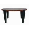 thumbnail image 2 of Max 35 Inch Oval Top Coffee Table, Mango Wood, Iron Frame, Brown, Black- Saltoro Sherpi, 2 of 6