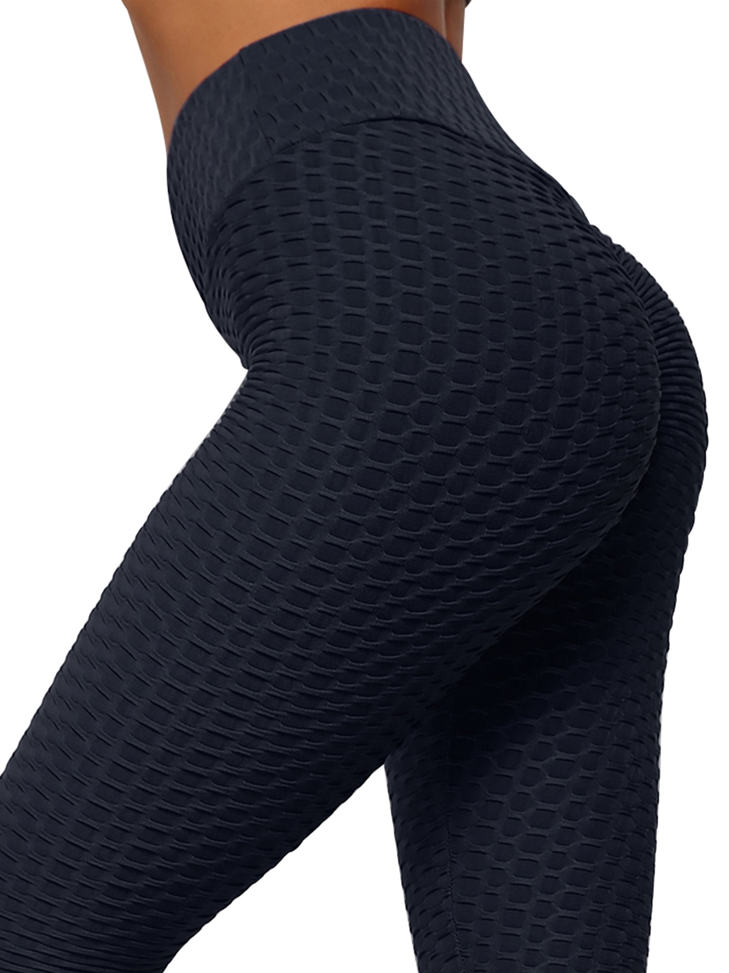 Womens Sports Compression Fitness Leggings Ruched Gym Yoga Pants Ladies Trousers 