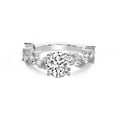 thumbnail image 5 of IGI Certified 2 Carat Round Shape Lab Grown Diamond Engagement Ring | 14K White Gold | Hester Petite Side Stone Diamond Ring | FG-VS1-VS2 Quality Friendly Diamonds, 5 of 7