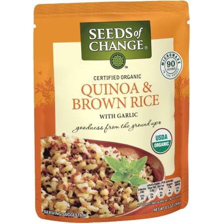 Low Fat Organic Brown Rice - (4 Pack) SEEDS OF CHANGE Organic Quinoa & Brown Rice, 8.5oz