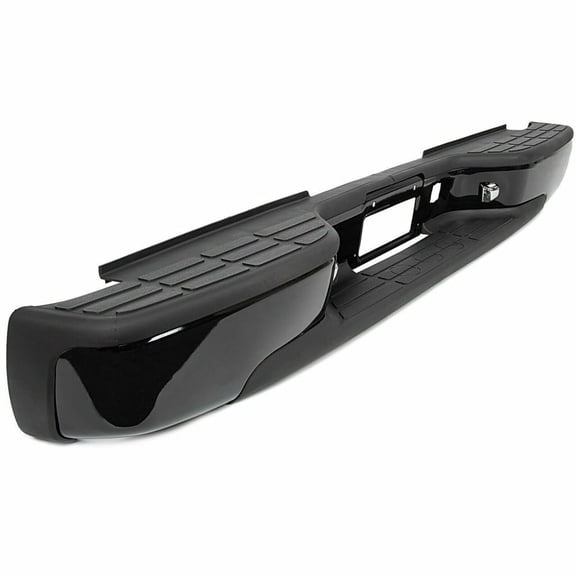 Suitable for Black Steel Rear Step Bumper Assembly Compatible with 1999-2007 Chevy/GMC Silverado 1500 2500 3500 - Durable & Stylish GM1103124