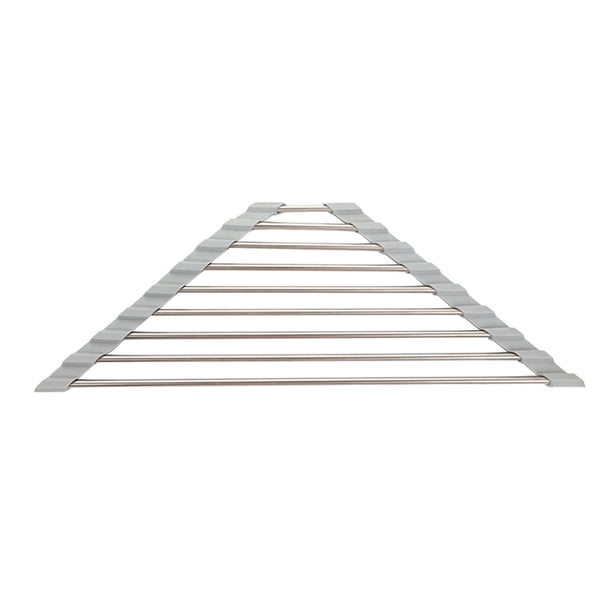 Sink Corner Drying Rack Triangular Sponge Holder Sink Rollup Drying Rack