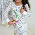 thumbnail image 6 of WIBACKER Color Your Own Pajamas for Big Girls, Kids DIY 2PCS Cotton Pjs Sleepwear Set - Unicorn 8 Years, 6 of 9