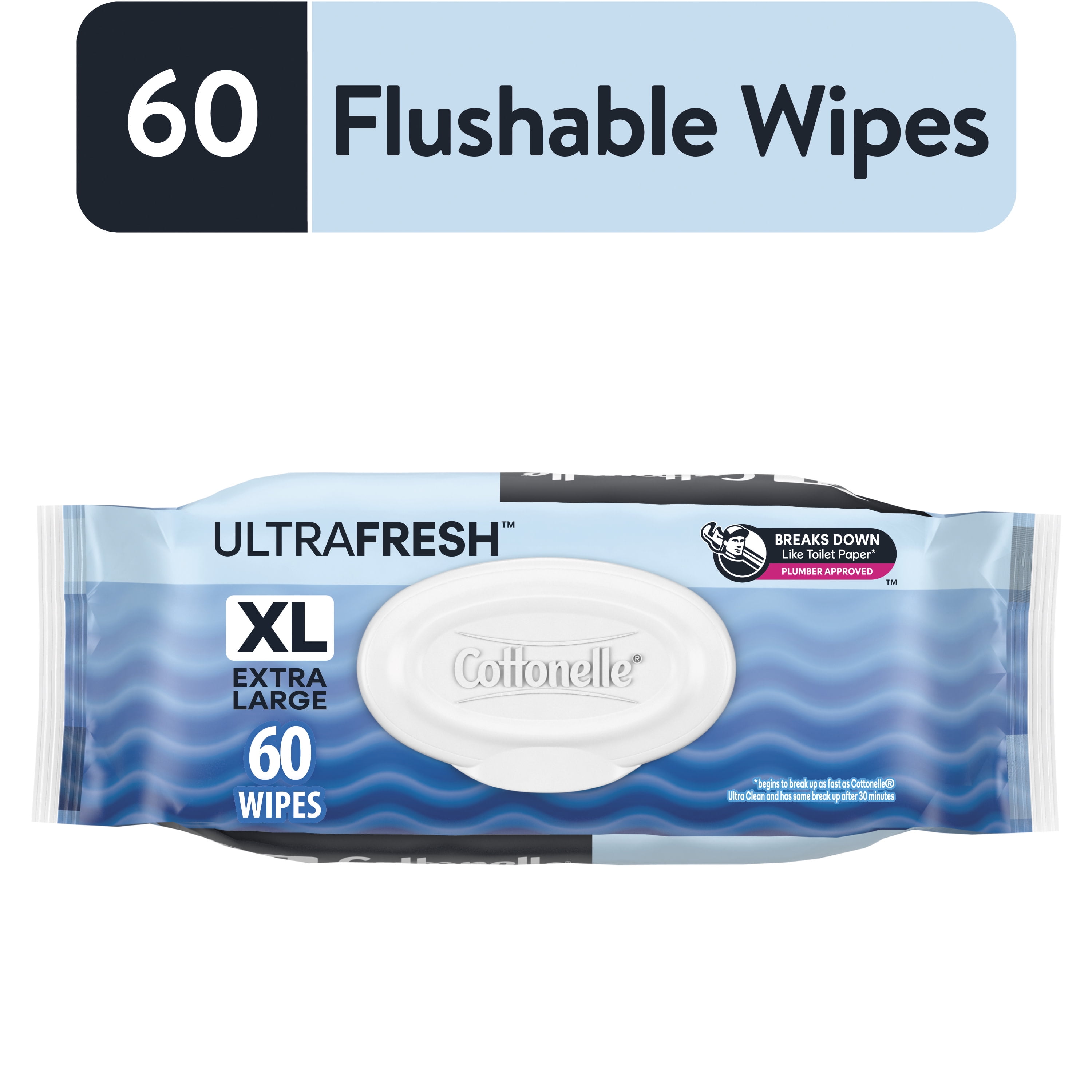 large flushable wipes