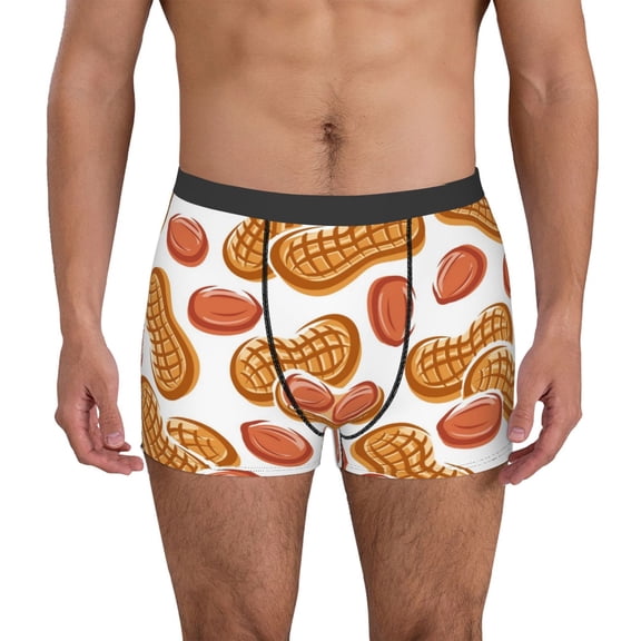 Vsdgher Peanuts4 Pattern Men's Boxer Brief Underwear,Soft Funny Underwear for Men-Small
