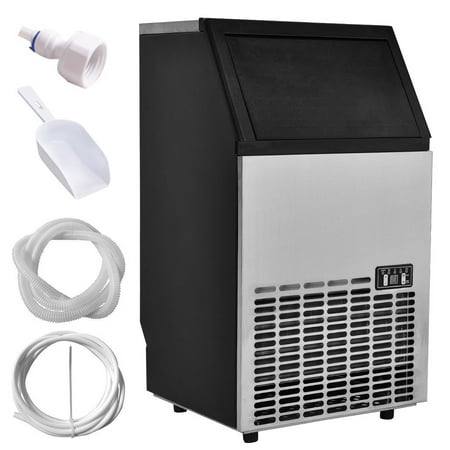 Costway Built-In Stainless Steel Commercial Ice Maker Portable Ice Machine Restaurant