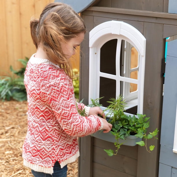 KidKraft Forestview II Wooden Playhouse with EZ Kraft Assembly