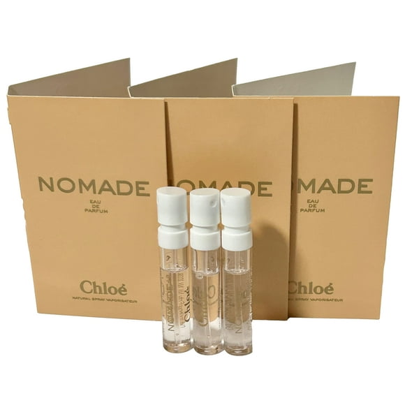 Set de 3 muestras de aerosol Perfume Chloe NOMADE EDP para mujer, 1,2 ml