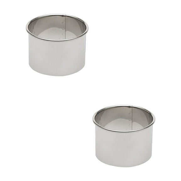 Ateco 14401 Stainless Steel Metal Round Cookie Cutter (2 Pc, 1 1/2")