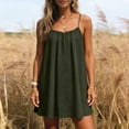 thumbnail image 2 of Backless Cami Dress for Women Mini Sleeveless Spaghetti Strap Cami Lounge Dress Summer Above Knee Dress L, 2 of 8