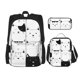 thumbnail image 1 of Easygdp Doodle Cute Cat Mochila para Niños y Niñas con Set de Caja de Almuerzo y Estuche para Lápices 3 en 1, Mochila Escolar Estampada para Adolescentes, 1 of 7