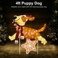 thumbnail image 4 of 4' Pre-Lit Outdoor Puppy Christmas Holiday Decor with 144 Warm White Twinkling LED Lights, 4 of 6