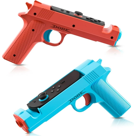 Shooting Game Hand Grips Compatible with Switch 2, Shooting & Hunting Games Accessory for Switch 2 Controller (Blue   Red)