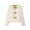 White, variant on Women's Fashionable and Simple Double-sided Rope Knot Long-sleeved Jacket Dark Purple XS