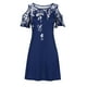 thumbnail image 4 of Vestido de Manga Corta para las Mujeres Moda de Verano Estampado Cuello Redondo Del Hombro, Estilo Casual para el Uso Diario Y de Primavera, 4 of 7