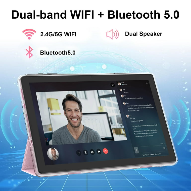 Android 15 Tablet with Case, 10 inch Tablets, 12GB RAM 64GB