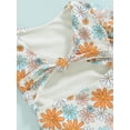 thumbnail image 6 of Musuos Baby Girl Swimwear 6 12 18 24M 3 4T Floral Print Back Bandage Knot Cutout Swimsuits for Toddler Bathing Suits Beachwear, 6 of 10