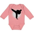 thumbnail image 3 of Inktastic Karate Martial Arts Silhouette Sports Boys Long Sleeve Baby Bodysuit, 3 of 5