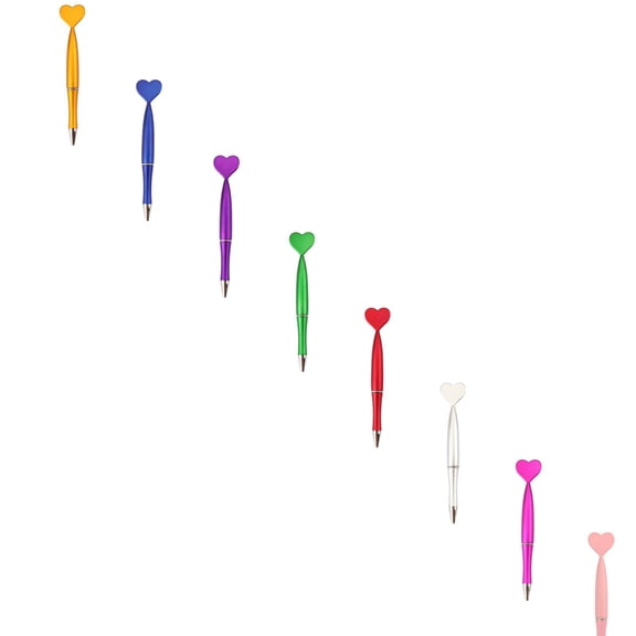 RUIKI 8 Pack Heart Ballpoint Pens, Cute Retractable Pens 1.0mm Medium Point, Colorful Smooth Writing Pens for, Office, Teacher Appreciation Gifts, Journaling Supplies