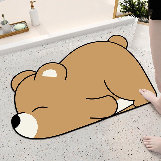 Alfombrilla absorbente para suelo, accesorios lavables sin cojín de dibujos animados, alfombrillas de ducha, cojín para puerta, alfombrilla de baño d Soportar BLESIY Cojín de suelo