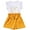 F#Love Yellow, variant on WIBACKER Summer Baby Girls and Toddler Kids Cotton Linen Sleeveless Tank Top and Shorts 2-Piece Set Outfit