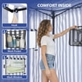 thumbnail image 4 of EAGLE PEAK Flex Ultra Compact 5x5 Pop-up Changing Room Canopy, Portable Privacy Cabana for Pool, Fashion Photoshoots, or Camping (Blue White), 4 of 10