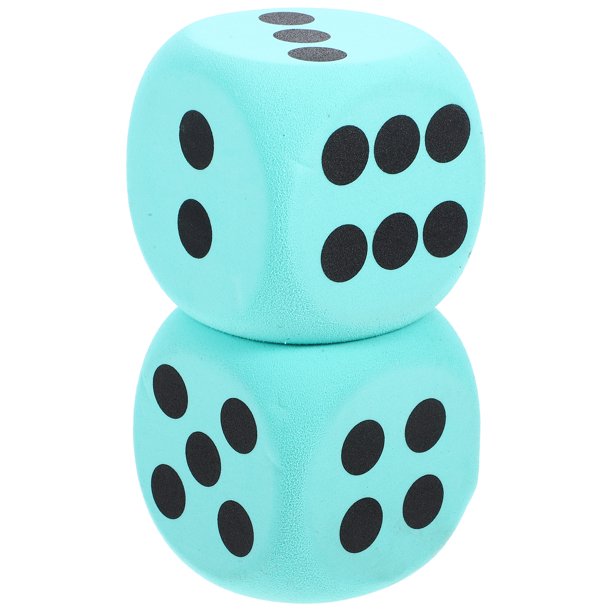 WORGEOUS Dados grandes de EVA, 2 uds., número de dados de aprendizaje, juego enorme, dados de fiesta, dados divertidos