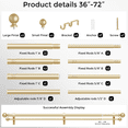 thumbnail image 4 of HEI! DEAR 1" Heavy-Duty Adjustable Double Curtain Rod Set 36-72" with Gold Ball Finials, 4 of 7