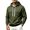 04#Army Green, variant on Men's Cargo Hoodies Quarter Zip Sweatshirts Tactical Pullover Casual Gym Athletic Loose Hooded Sweatshirts